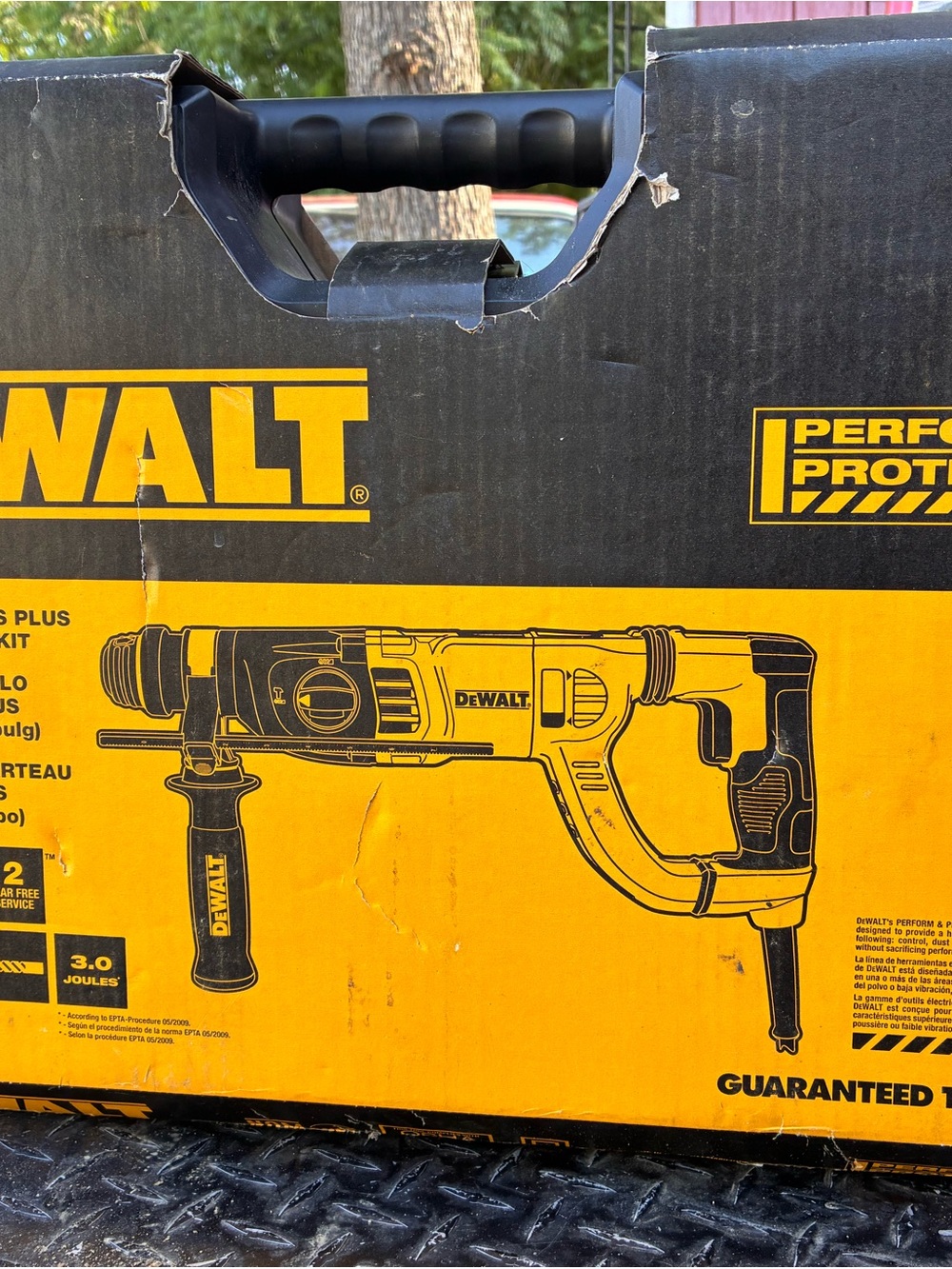Yellow & Black Rotary Hammer Drill - Corded Power Tool